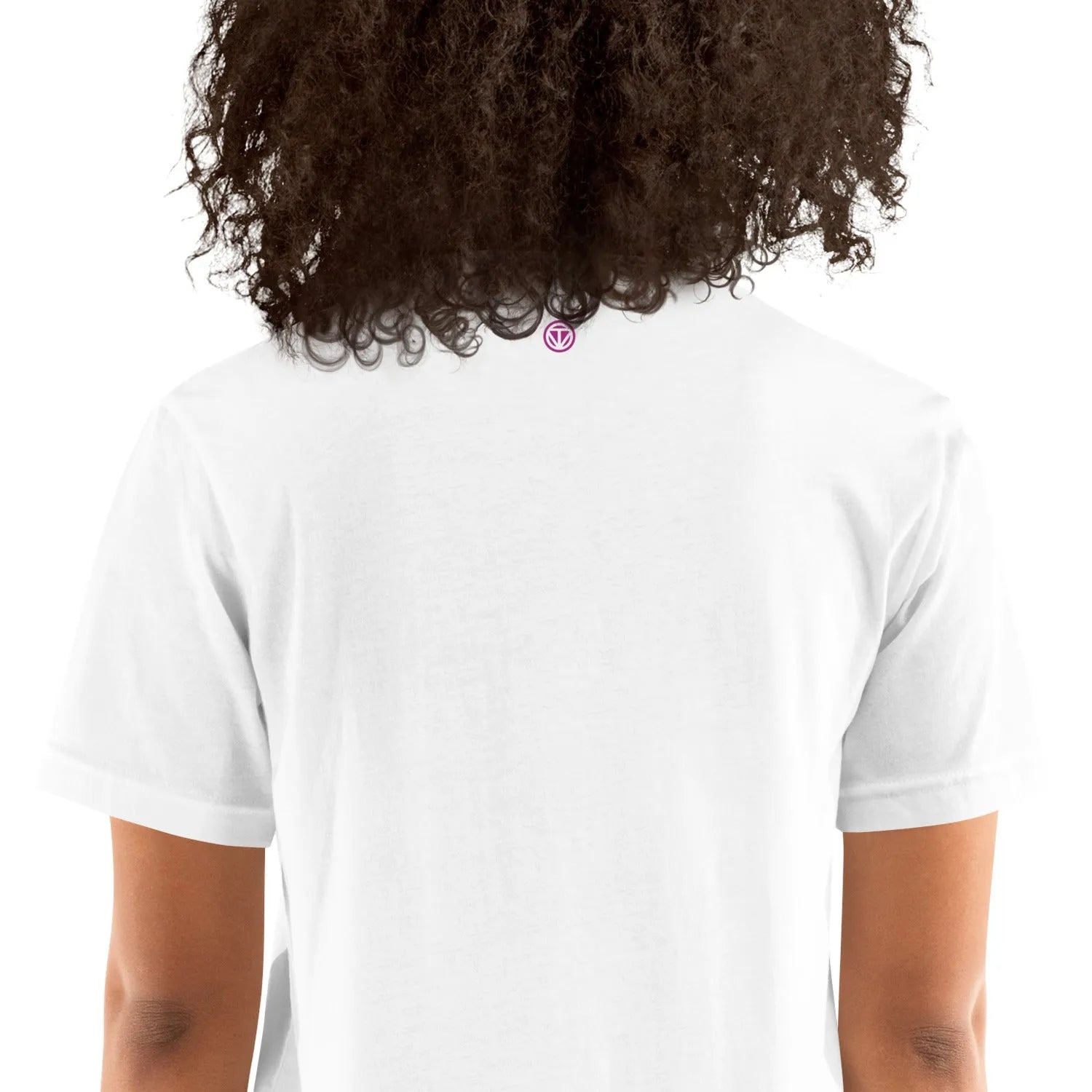 Damen Baumwoll T-Shirt VIBES (Weiß/Pink)